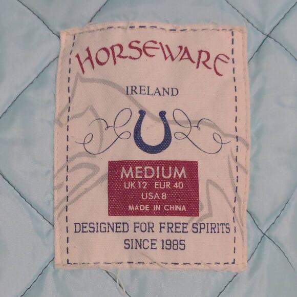 Horseware Womens Jacket Coat Black Gray-Green Zip Pockets Lined Mock Neck M 8 - Picture 7 of 11